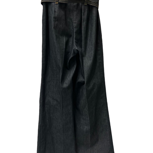 Y2K Bisou Bisou Michele Bohbot Denim Wide Leg Jumpsuit. - Picture 4 of 13